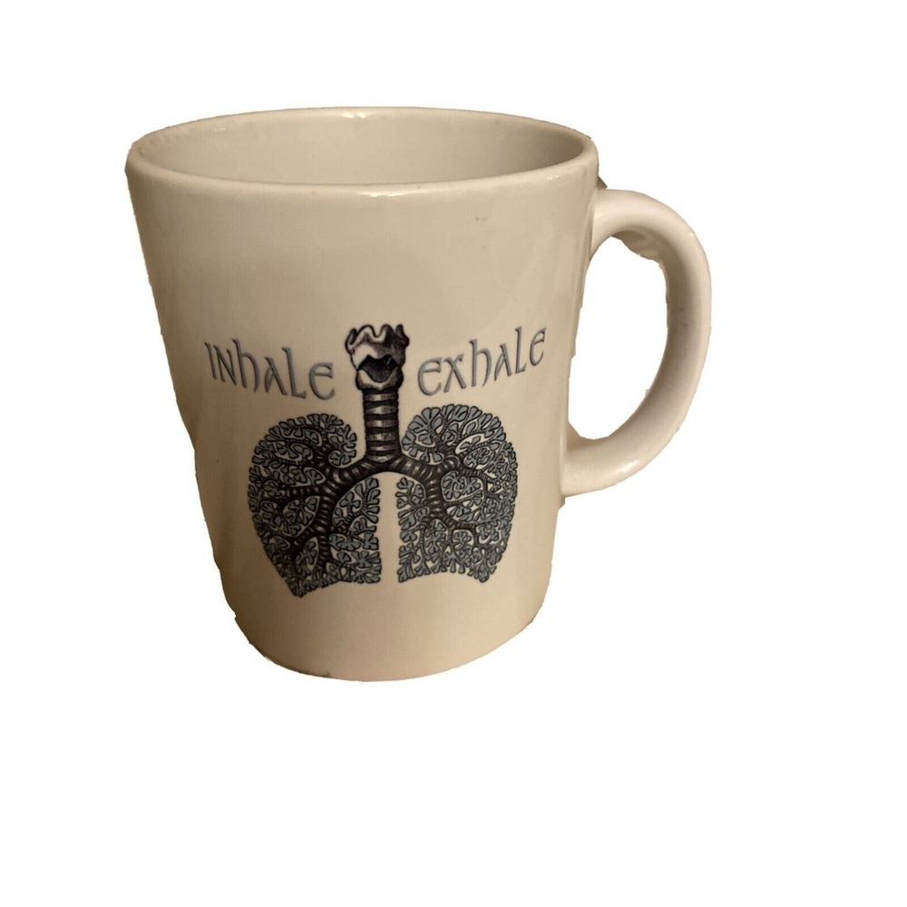 Inhale Exhale Graphic Lungs Orca Coatings Cup Mug